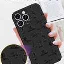 2 x Toycamp for iPhone 16 Pro Max Case - Women Girls Skeleton Dance Cute Phone Cover Black Frosted Slim Fit Design Soft TPU Shockproof Protective Girly Case for iPhone 16 Pro Max 6.9 Inch