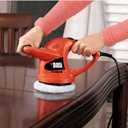 BLACK+DECKER 6" Buffer Polisher, Orbital Car Polisher with Wool and Foam Bonnets (WP900)