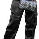 Lucuna Women's Satin Cargo Pants Y2K High Waisted Multi-Pocket Straight Leg Baggy Casual Trousers (Large, 1-black)
