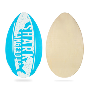 HQO LOVL Skimboard 35 inch Skim Board for Kids Adults Wooden Skim Boards with High Gloss Coat for Beach Skimboards for Beginners to Intermediate (Blue Shark)