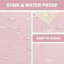 AUSSPVOCT Textured 50 Inch Round Tablecloth Up to 35'' Dia Tables, Waterproof Spill-Proof Wipeable Table Cloth Wrinkle Free Circle Dining Table Cover for Birthday Farmhouse Outdoor Party Tablecloths (Light Pink)
