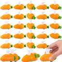 50 Pcs Easter Radish Rabbit Pull Back Toy Car Easter Egg Carrot Pull Back Car Cute Plastic Bunny Party Favors Mini Easter Egg Fillers Cars for Birthday Gifts Basket Stuffers Prizes