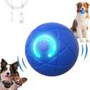 Smart Jumping Vibrating Interactive Dog Ball Self Moving Bouncing Ball Toy with Automatic Motion, Durable Chew Resistant Design for Small/Medium/Large Sized Dogs (Blue/S)