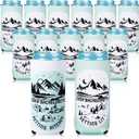 12 Pcs Camp Bachelorette Can Coolers Sleeves Slim Insulated Neoprene Drink Holders Bachelorette Gifts for Bridesmaids for Bachelorette Party Decorations