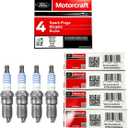 MAS Ignition Coils DG508 and Motorcraft OEM Spark Plugs SP413 Compatible with Ford F-150 Mustang V8 4.6L pack of 8