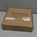 Flameless LED Candles with Timer 5 Pc Flickering Flameless Candles for Romantic Ambiance and Home Decoration Stable Acrylic Shell,with Embedded Star StringBattery Operated CandlesIvory