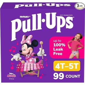 PullUps Girls' Potty Training Pants, Size 4T5T Training Underwear (3850 lbs), 99 Count (3 Packs of 33)