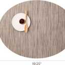 Chilewich Bamboo Placemats Set of 4 - Woven Oval Placemats - Reusable, Stain-Resistant, Indoor/Outdoor Tabletop Protection - 19" x 14" - Dune