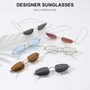 Gleyemor Fashion Retro Sunglasses for Women Stylish Oval Glasses Full Metal Frame UV400 Protection Shades (Gold/Brown)