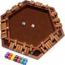 Shut the Box Game 6-Sided Wooden with 16 Dice