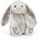 Jellycat Blossom Silver Bunny Bloom Stuffed Animal, Medium
