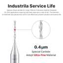 2 x Down Cut Spiral Router Bit for CNC, 1/16 inch Cutting Diameter and 1/2 inch Cutting Length 1/4 inch Shank Carbide End Mill for Slot Mortise Cut Carving Engraving Grinding Grooving