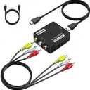 BD&M AV to HDMI Converter, RCA to HDMI, 1080P Mini RCA Composite CVBS Video Audio Converter Adapter Support PAL/NTSC for TV/PC/ PS3/ STB/Xbox VHS/VCR/Blue-Ray DVD Players