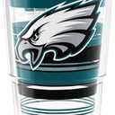 Tervis NFL Philadelphia Eagles - Hype Stripes Made in USA Double Walled Insulated Tumbler Travel Cup Keeps Drinks Cold & Hot, 24oz, Classic (Clear)