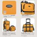 U.S. Traveler Rio Lightweight Softside Rolling Carry-on Suitcase, 2-Wheel Set, Orange, 21"/14"