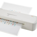 Basics 9Inch Thermal Laminator Machine with Quick WarmUp, 2 Heat Settings, Jam Release for Documents and Photos, White