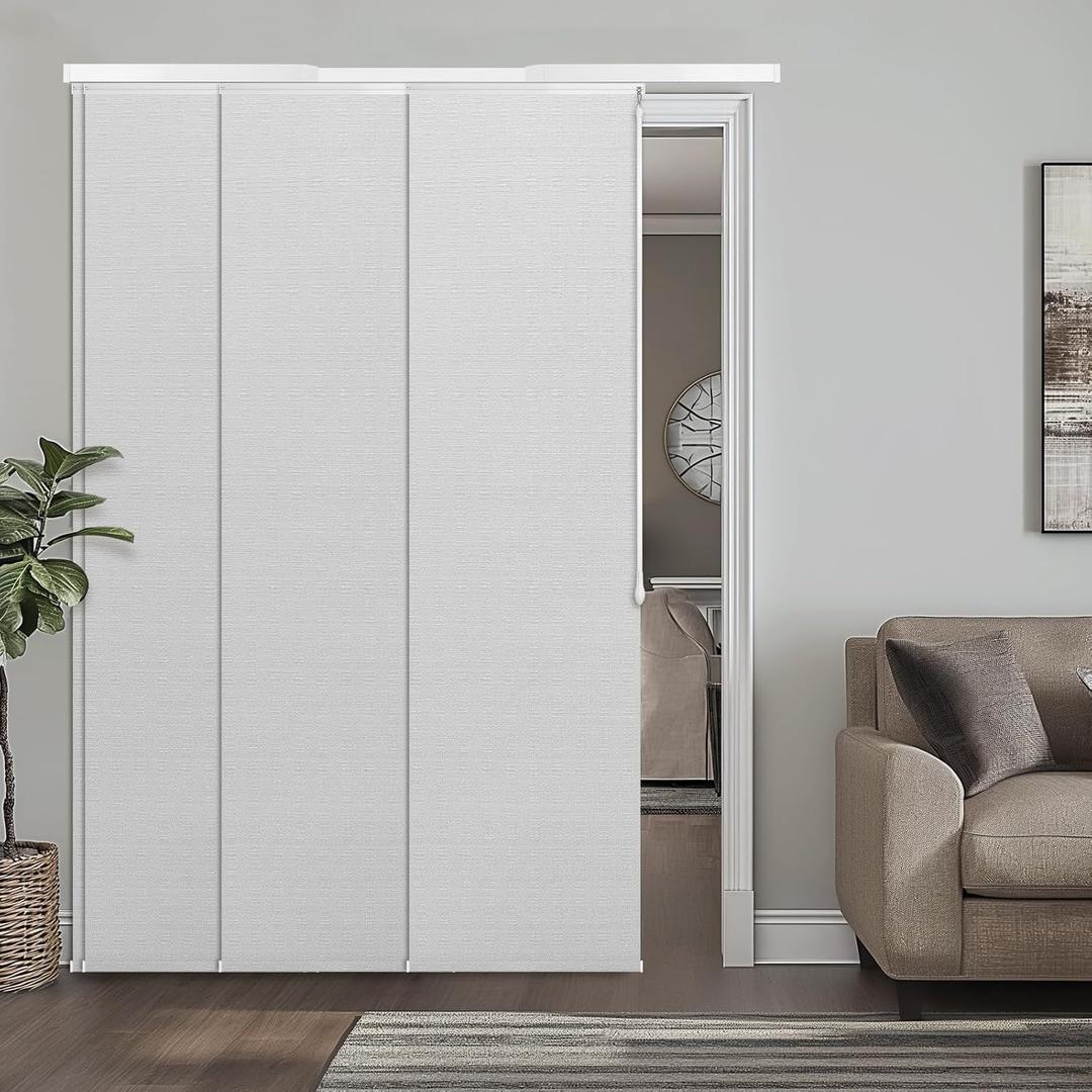 Heefen Adjustable Vertical Blinds for Sliding Glass Door 74" W x 96" H
