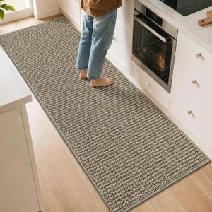 BEQHAUSE Kitchen Runner Rugs 31"x96", Kitchen Mats for Floor, Light Beige