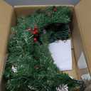 Remote Control  26 Inch Super Large Thick Prelit Christmas Wreath RealisticFeel 80 Warm White & Colorful Lights Timer 8 Mode Double Frame 268 Branches 8 Pinecone 40 Red Berry Xmas Decor Outdoor