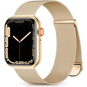 Zedoli Metal Band Compatible with Apple Watch Band 40mm 38mm 41mm 45mm 44mm 42mm 46mm for Women Men, Stainless Steel Milanese Mesh Loop Magnetic Wristbands for iWatch Series 11 10 9 8 7 6 5 4 3 2 1 SE