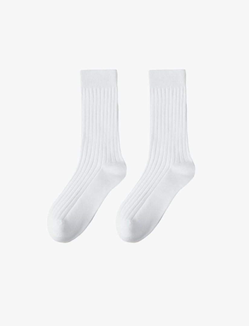 2 pairs - Men's pure cotton sweat-absorbent, breathable, comfortable and able double-needle socks