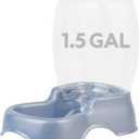 Petmate Pet Cafe Cat and Dog Water Dispenser - Water Bowl for Cats and Dogs, USA Made, 1.5 GAL, Pearl Ash Blue