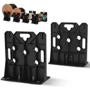 Multi Purpose Wire Dispenser, Cable/Wire Spool Rack, Wire Spool Caddy, Holds Spools Up to 34" In Diameter, Load Capacity 330 LBS, 1 Pair (BLACK)