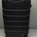 OLIXIS 24 Inch Luggage, Hardside Suitcase with Spinner Wheels, Lightweight ABS Hard Shell Checked Luggage, TSA Approved Lock, Expandable Medium Suitcase for Travel & Business–Black