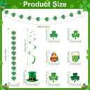 33PCS St Patricks Day Decorations Pre-Assembled St. Patrick's Day Lucky Banner Shamrock Garlands Hanging Swirls Clover Irish Decor Saint Patrick Day Party Favor
