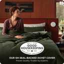 Bedsure Cotton Duvet Cover Set - 100% Cotton Waffle Weave Olive Green Duvet Cover Oversized Queen Size, PureWoven Breathable Bedding Set for All Season, 3 Pieces, 98"x98"