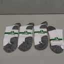 Quarter Compression Socks for Men Women, Cushioned Running Hiking Socks Large, White (4 Pairs)