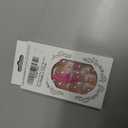 French Tip Press on Nails Short Square Fake Nails Colorful False Nail with Design Glossy Full Cover Nude Glue on Nails Artificial Acrylic Nail Cute Stick on Nail for Women Girls Manicure 24pcs (style02)