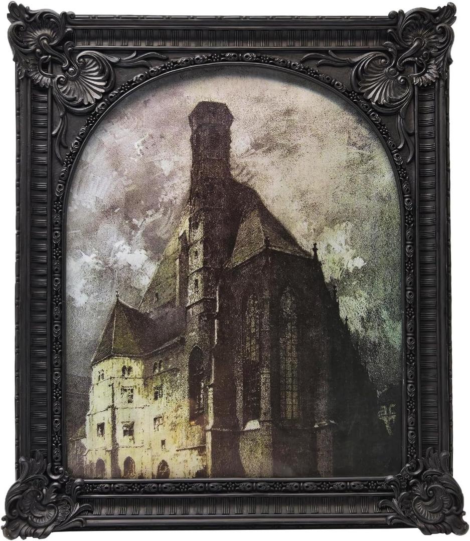 11x14 Vintage Picture Frame, Antique Black Ornate Arched Photo Frame for Wall Hanging or Tabletop Display, Retro Gothic Home Decor, Photo Gallery Art