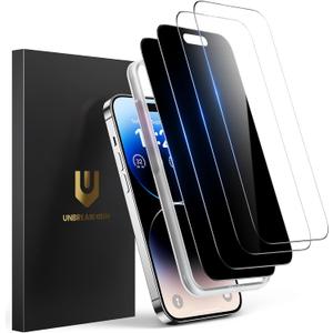 5 x UNBREAKcable 4PCS Screen Protector for iPhone 14 Pro Max - 2 Privacy Tempered Glass+2 Clear Glass Double Shatterproof [Installation Frame] [9H Hardness] [Case Friendly] Anti-Scratch iPhone 6.7 inch