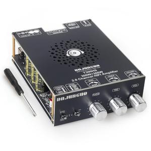 T300HS Amplifier Board with Treble and Bass Control, DC 9-24V, BT and AUX Inputs, 2.0 Channel Stereo AMP Board for DIY Wireless Speakers, Password Free