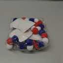 CroBlissful 4 ft Felt 4th of July Garland 3D Red White Blue Patriotic Pom Ball Banner with Flag & Stars 250th Anniversary Decorative Memorial Day Hanging Bunting for Home Mantel Independence