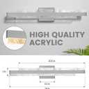 Modern Bathroom Vanity Light: Brushed Nickel 27 inch 28W Dimmable LED Bath Bar Light Fixtures Over Mirror - Wall Sconce Picture Lights for Powder Room Bedroom 3000k