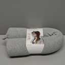 Dot&Dot Twist Memory Foam Travel Pillow for Airplanes - Travel Neck Pillow for Sleeping - Airplane Pillow for Neck Support, Chin, Lumbar and Leg - Adjustable, Bendable Neck Roll Pillow (Gray)