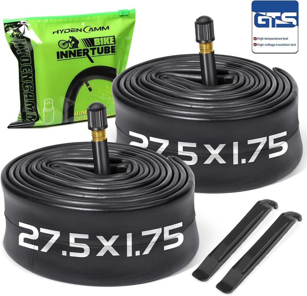 2 Pack 12"/14"/16"/18"/ 20"/ 22"/24"/ 26"/27.5"/28"/29" x1.75/1.95/2.10/2.125 Bicycle Tube with 2 Tire Levers, with 32mm AV Schrader Valve, Reliable Inner Tube for Kids/Road/MTB Bike (2 of One Size)