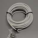 30ft RG6 Coaxial Cable White, 75 Ohm Coax Cable with F Connector & F81 Double Female Coupler, Low Loss High-Speed TV Antenna Extension Cord for HD TV, Satellite & Dish