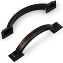 Probrico 10 Pack Oil Rubbed Bronze Cabinet Pulls 3 Inch Hole Center(76mm),Arch Kitchen Cabinet Handles Hardware for Dresser Drawer