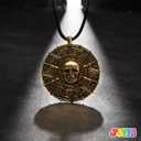 Spooktacular Creations Halloween Pirate Coin Necklace Pirate Skull Necklace Accessories for Men Women Halloween Cosplay, Pirates Costume, Halloween Dress Up Party Favors