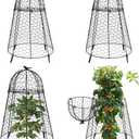 Plant Protector Chicken Wire Cloche 4 PCS, Plant Protectors from Animals, 18.712 Inch Large Garden Cloches for Plants, Sturdy 2-in-1 Cloche Dome for Plants, Plant Protectors for Easy Pruning
