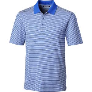 Cutter & Buck Men's Moisture Wicking UPF 50 Drytec Forge Tonal Stripe Polo Shirt (XX-Large, Chelan)