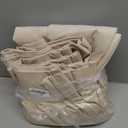 RYB HOME Beige Pinch Pleated Curtains, Light Blocking Thermal Insulated Noise Reducing Soft Drapes for Living Room Home Office, W34 x L84 inches, 2 Panels