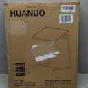 HUANUO TV Tray, Adjustable TV Tray Table - TV Dinner Tray on Bed & Sofa, Comfortable Folding TV Tray with 6 Height & 3 Tilt Angle Adjustments (Black)