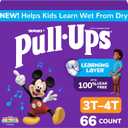 Pull-Ups Boys' Potty Training Pants, Size 3T-4T Training Underwear (32-40 lbs), 66 Count
