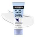 Neutrogena Ultra Sheer Dry Touch Sunscreen Lotion SPF 70 Broad Spectrum UVA UVB Protection Lightweight Water Resistant up to 80 Minutes Oil PABA Oxybenzone Free, 3 fl oz EXP 2028/08