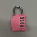 ZHEGE Combination Lock, 4 Digit Combination Padlock Outdoor, School Lock, Gym Locks (Pink)