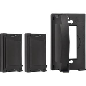 BESTTEN 3 Pack Outdoor Outlet Wall Plate Cover for GFCI and Decorator Receptacle, Weatherproof, Vertical/Horizontal Auto-Closing Lid, H4.65" x W2.87" x D0.71", Black